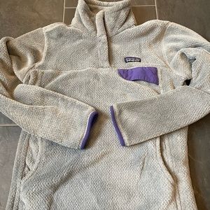 Patagonia Gray T snap fleece pullover size Medium